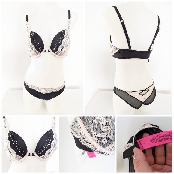 🆕 La Senza Beyond Sexy Bra Set With Lace 34D Sz M